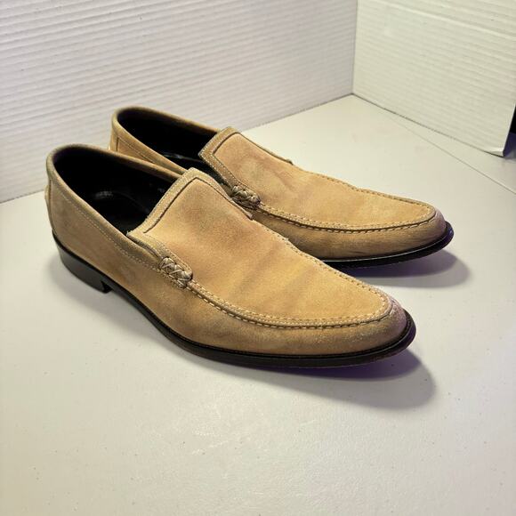 DONALD J PLINER LIGHT TAN SUEDE DRESS SHOES WITH LEATHER SOLES SZ M 9 *Gorgeous* main image 8